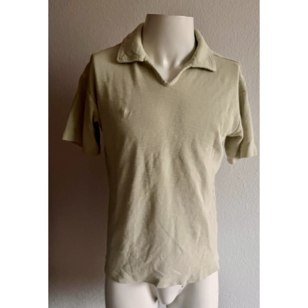 Buck Mason Airlight Johnny Collar Polo Men's M Limestone 100% Cotton $128 - Picture 12 of 12